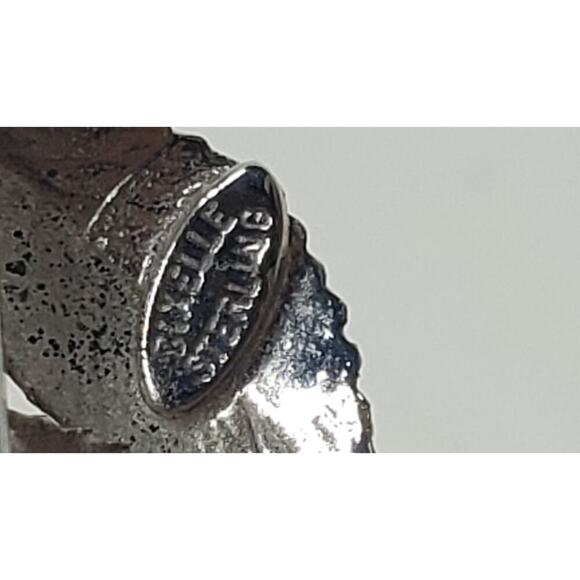 Vintage Brooch Sterling Silver Leaf Pin Floral 1960s Dixelle Jewelry 3D USA Made - Picture 5 of 6